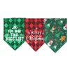 Appareils pour chiens A réglable Pet Salive Torle Polyester triangle chiot écharpe Bandana Col Colc accessoires de Noël