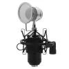 Microphones en gros BM8000 Sound Studio enregistrement du condenseur Microphone câblé avec porte-support de bouchon de 3,5 mm Filtre pop pour KTV Karaoke