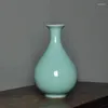 Vasi Longquan Kiln Celadon Plum Vaso Disposizione floreale Ornamenti decorativi soggiorno