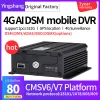 Enregistreur 4G Surveillance GPS Tracket AI DSM ADAS 4Channel Mobile DVR CMSV6 Platform H.265 prend en charge la carte SD 512G