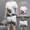 Męskie dresy 2024 Letnie zestawy Japonia moda odzież Cyfrowe szorty T -koszulki 2 -częściowy