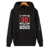 Herren Hoodies 30. Geburtstag 30 Jahre Dreißig dreißig alte Mode in Sweatshirts dicker Pullover Hoodie Winterkleidung