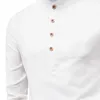 Casual shirts voor heren met lange mouwen met lange mouwen vaste kleur formele knop -up jurk voor strandvakanties tropische zakelijke vergaderingen bruiloften kantoor