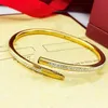 Bracelet de luxe Designer femme juive pour femmes Brangle S925 Bracelet entièrement étoilé en or rose en or rose pour hommes et femmes 16 bijoux 17cm