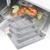 Stainless Steel Baking Tray With Removable Cooling Rack Set Oil Frying Baking Pan Non-stick Chips Basket Cake BBQ Tray Bakeware 240325