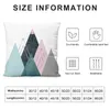 Kudde Abstract Minimalist Mountain - Pink Teal and Blue Throw Sofa S