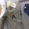 Blouses des femmes Coréen Version Plaid Shirts Femmes Basic Vintage Simple Streetwear Tops Trendy Casual Harajuk Fashion 2024 Spring Automne