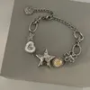 Bracelet de chaîne de star du cœur esthétique Allmatch Fairy Love Y2K Jewelry Daily Niche Design Accessoires pour les filles 240403