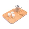 Plates Natural Bamboo Dessert Tray Large Capacity Decorative Serving Trays Rectangular Dinner Storage For Restaurant