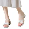 Tofflor Fashion Spring and Summer Women Cotton Flip Flops Solid Color Simple Beach Flat Bottom Dressy Sandals Wedge