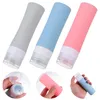 Storage Bottles 3 Pcs Silica Gel Bottle Travel Containers Refillable Hair Shampoo Empty Dispenser Silicone