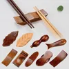 Storage de cuisine 1pcs Style japonais porte-baguettes en bois Géométrique Spoon Fork Cutlery Stand Table Table Decoration