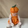 Baby Boys Girls Halloween Cosplay Yellow Pumpkin Rompers Nou nouveau-né vêtements avec des vêtements de robe de nouveau-nés pour enfants