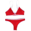 2024 Бикини Новые красные купальные костюмы Женские бразильские сексуальные купальные бикини набор