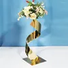 Decorazione per feste 5 pezzi Gold Flower Road Lead Metal Table Centrotavola Event Event Home ARCH