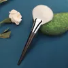 Chichodo Makeup Brushes-Peach Blossom Series-Big Powder Brush Single Luxury Ebony Professional Flat Fan Mixed Hair Make Up Brush 240327