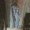 Kvinnors jeans 2024 Spring Heavy Duty Washed Low-Rise Multi-Pocket Work Pants Fashionable Cresatile High Quality Y2K