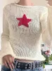 Suéteres para mujeres Autumn Women Tops de manga larga Cuerpo de manga larga Séter de patrón de estrella Y2K Estética gótica grunge chic streetwear