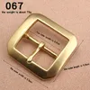 Solid Brass Belt Buckle 40mm For Men Stainless Steel Single Pin Half for Leather Craft Jeans Webbing 240401