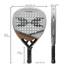 Pro tennis paddle racket mate en fibre de carbone de surface en fibre de diamant eva mous sans sac pour femmes hommes 240323