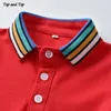 Top and Top Summer Boys Clothing Sets Short Sleeve Striped Cotton T-shirt BlouseShort Pant Kids Boy Gentleman Clothes 2Pcs Suit 240325