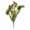 الزهور الزخرفية 1 فرع النبات الاصطناعي البلاستيك flytrap العشب المنزل حفلة سطح المكتب ديكور بونساي صغير