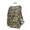 Scopes 3D Camo Net Backpack Cover 60L 80L Laser Cut Camouflage Hunting Backpack Cover Paintball Paratrooper Outdoor Hunting Accessories
