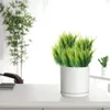 Dekoratif çiçekler hayat benzeri insan yapımı kapalı açık bahçe ofisi ev yeşil sahte yaprak mini