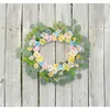 Decorative Flowers Colorful Rose Wreath Artificial Spring Front Door For Garden Holiday Wedding Party Decorations