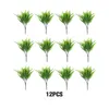 Decorative Flowers 12Pcs Artificial 7 Fork Fern Green Plants Fake Leaves Garden Party