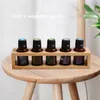 Storage Bottles 2Pcs Natural Bamboo 1 Tier Tabletop Display Stand Multifunctional Bottle Rack Fits 15Ml 10Ml 5Ml