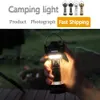 Batot 3000mAh LED Camping Light USB Oplaadbare zaklamp Tent draagbare lantaarn 5 verlichting Modi Emergency Light Camp Supplies 240325