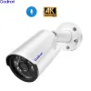 Câmeras gadinan 4k Ultra HD 8MP IP Câmera externa à prova d'água H.265 Metal Bullet Poe CCTV Home 5MP 4MP Array Câmera de segurança infravermelha