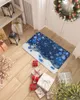 Carpets Christmas Blue Ball Flakes Snowflakes Gris Dormat Home Decorations Carpet NAVIDAD ORNAMENT ANNÉE DE PÊCE DE PARTÉ DE PARTÉ MAT
