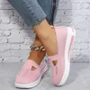 Casual Shoes Mesh Breathable Women Sports 2024 Summer Fashionable Knitted Comfortable Walking Wedge Lightweight Work