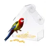 Other Bird Supplies House Weather-resistant Bird-friendly Attractive Design Crystal Clear Easy To Clean Acrylic Hanging Feeding