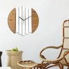 Wall Clocks Wooden Hanging Clock 12" Silent Art Living Room Home Decor