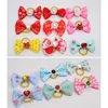 Hondenkleding 10/20/30 PCS REGENDE HAAR BOWS BUWN BAND BLOEM Glanzende sieraden Kat Handgemaakte puppy Bowknot Leverancier Mix kleuren