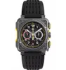 Orologi da polso BR modello sportivo in gomma Watchband Quartz Bell Luxury Multifunction Watch Business in acciaio inossidabile Man Ross Owatch da polso M6994087