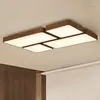 Ceiling Lights Living Room Light Simple Modern Atmospheric LED Wood Main Geometric Creative Hall Study