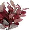 Fleurs décoratives JFBL 6 PACK Couleur mixte Eucalyptus Artificiel Feuilles de verdure décor pour le bouquet de mariage Bouquet Birthday Party Home DIY Couronne de bricolage