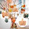 Storage Bottles 12 Pcs Woven Basket Crackers Portable Baskets Ornaments Decorations Craft Home Mini Wooden Chip Child