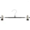 Hangers Trouser Hanger Skirt With Adjustable Clips 10 Pack Clothes Short Jeans Clamp Non Slip Rubber Coating