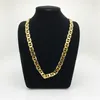 Colares pendentes 24k colar lateral de ouro 24k Presentes de joias masculinos e femininos 6mm50cm