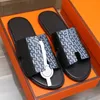 Designer Men Slippers Lzmir Sandals de couro de alta qualidade Flip Flop Heritage Sandals Sandals Summer Summer Lazy Grande praia Slides casuais tamanho 38-45