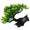 Decorative Flowers Artificial Potted Plant Cutainsforbedroom Desk Bonsai Tree Fake Decor Simulation Decorations Plastic