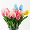 Fleurs décoratives 5pcs Tulip Fleur artificielle Real Touch Fake for Wedding Decoration Office Home Garden Ornement Bouquet