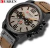 Curren Fashion Watches for Man Leather Cronógrafo Quartz Men039s Assista a Data Casual de Negócios Male Wristwatch Relogio Masculino3955680