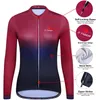 X-Tiger Cycling Jerseys Lady Winter Thermal Cycl Jersey Long Sleeve Keep Warm Gradient Series Bicycle Shirts 240328