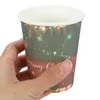 使い捨てカップストロークリスマスアイスクリームビジネスウォーターペーパー飲料オフィスコーヒーバンケット